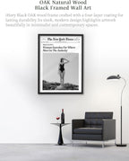 iHery Premium Natural Black OAK Wood 16x20in Trendy Framed Wall Art, Retro - Image 4