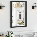 Syndra Black Wood Frame Bathroom Mirror, Waterproof Slim Deep Frame, by Syndra