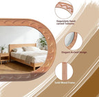 Entryway Small Mirrors for Wall, 16 x 12 Inch Bathroom Wood Mirror - Image 3