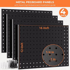INCLY 4 Pack Peg Board, Peg Board Panels - Image 4
