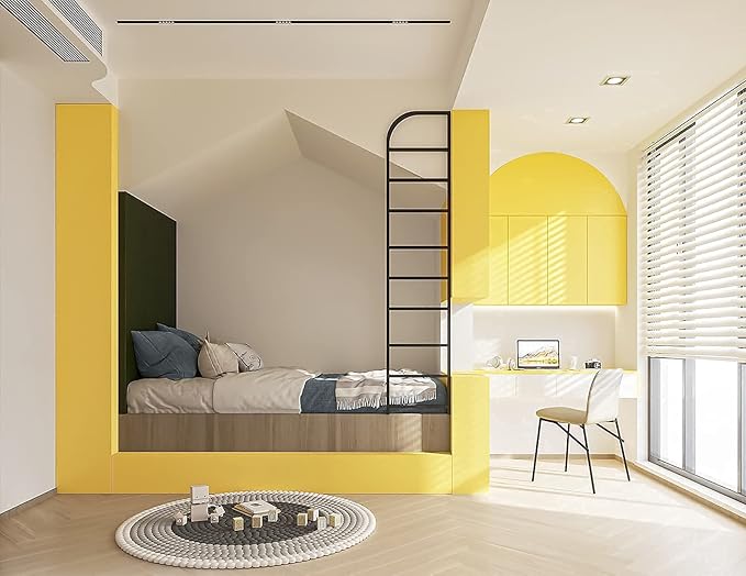 Dimoon 118''x17.7'' Yellow Peel and Stick Wallpaper Contact Paper Modern Self - Image 6