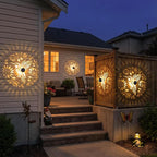 2 Pack Solar Fence Lights Metal Solar Powered Outdoor Wall Deck Step Lights - Image 6
