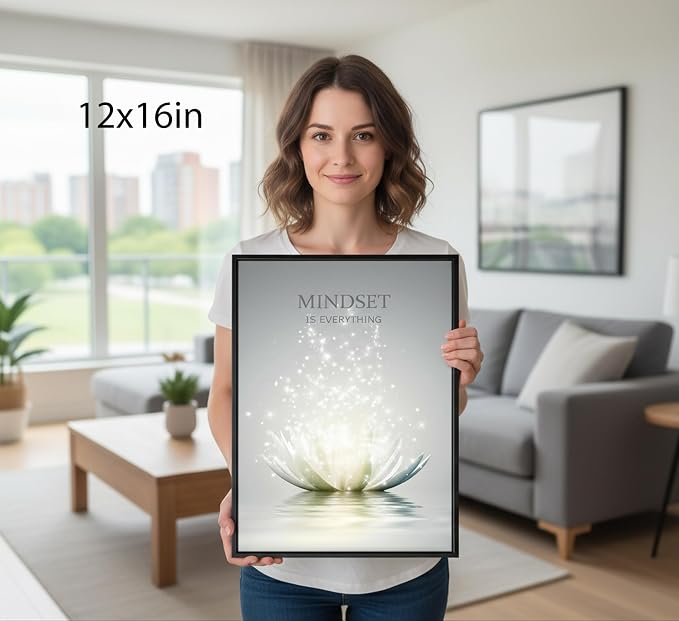 Floating Framed Zen Wall Art, Just Breathe Picture Poster - Image 7