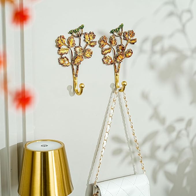 Vintage Wall Hooks Decorative Rack Hangers, 2 Pack Metal Wall Mounted Hook - Image 5