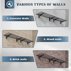 Jusgym 2 Pack Heavy Duty Garage Wall Shelving Set, Wall Mounted Garage Shelves - Image 3