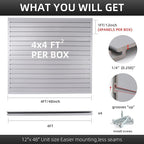 Slatwall Panel Garage Organizer Heavy Duty Wall Mounted, PVC Slat Panels Home - Image 3