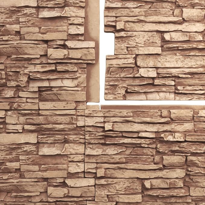 EverStone Canyon Ridge Faux Stone Panel, 45 3/4"W x 24 1/2"H x 1 1/4"D - Image 9