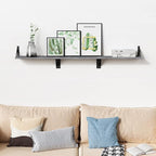 Forbena Grey Floating Shelves for Wall Decor Set of 3, Floating Book Shelves - Image 6