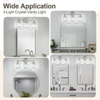 Crystal Bathroom Light Fixtures, Bathroom Lighting Fixtures Over Mirror - Image 6