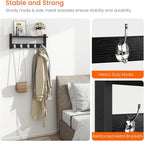 Homode Wall Coat Rack With Shelf, Wood Entryway Hanger With Hooks, Small - Image 4