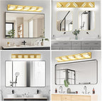 IZORRO LED Modern Bathroom Lights Fixtures, Brushed Glod Acrylic Wall Lighting - Image 8