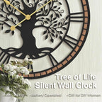 Micasso Wall Clocks Battery Operated: 21Inch Farmhouse Tree of Life Metal - Image 8