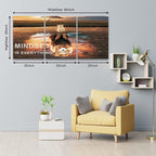 KAWAHONE Motivational Lion King Mindset Wall Art Gold, Success Cat Reflect Lion - Image 6
