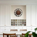 Vantic 24 Inch Large Wall Clock, Roman Numeral Wood Oversized Wall Clocks - Image 8