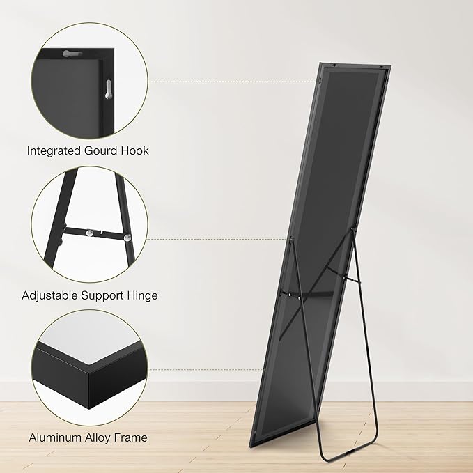 Sweetcrispy 59"x16" Full Length Mirror, Leaning or Standing Full Body Mirror - Image 7