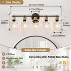 MOKATNG Bathroom Light Fixtures, 5-Light Coastal Vanity Lights - Image 2