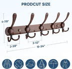 TICONN Wall Mounted Coat Rack, Five Heavy Duty Tri Hooks All Metal Construction - Image 2