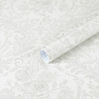 Ismoon Floral Peel and Stick Wallpaper Grey Contact Paper Boho Watercolor - Image 9