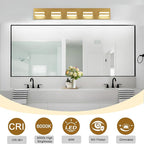 IZORRO LED Modern Bathroom Lights Fixtures, Brushed Glod Acrylic Wall Lighting - Image 4