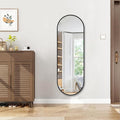 Oval Full Length Mirror, Ultra-Clear Explosion-Proof, Simple and Classic Deco by TheiaMo