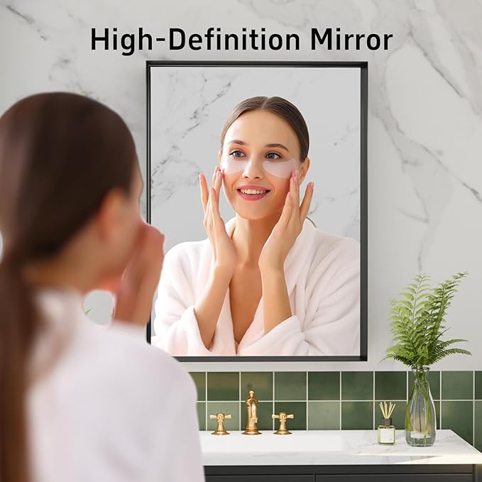 36”x 30” Black Bathroom Mirrors - Image 2