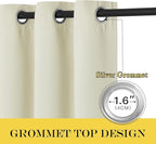 NICETOWN Blackout Sliding Glass Door Curtain, Thermal Insulated Grommet Room - Image 3