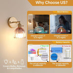 Shenmoyl Vintage 5000 mAh Battery Operated Wall Sconce - Image 4