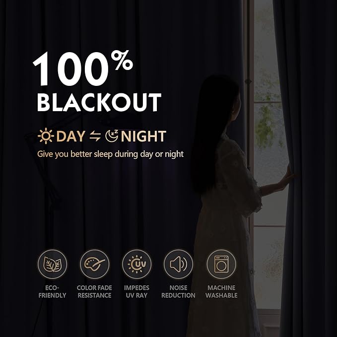 FMFUNCTEX 100% Blackout Curtains - Image 4