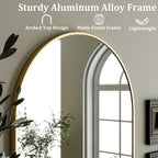 HARRITPURE Arched Wall Mirror – 24"x36" Arch Bathroom Mirror, Living Room Home - Image 4