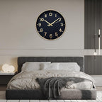 HZDHCLH Wall Clocks Battery Operated, Wall Clock Black Gold, 8 inch Wall Clock - Image 7