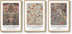 Framed William Morris Canvas Wall Art Set of 3, Vintage Boho Floral Paintings - Image 9
