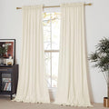 NICETOWN Ivory White Velvet Curtains 144" Length 52" Wide, Luxury and Thick by NICETOWN