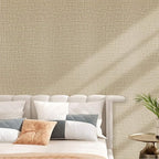 TANONE Khaki Contact Paper Peel and Stick, Grasscloth Beige Wallpaper Self - Image 3