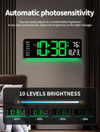 MASHI Digital Wall Clock, Auto-Dimming Wall Clock - Image 4