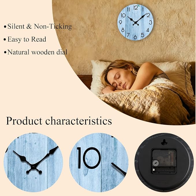 Wall Clock, Modern Wall Clocks Battery Operated, Silent Non Ticking Clock - Image 2