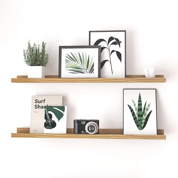 Floating Shelves for Wall Decor, Long Wall Mounted Storage Shelf for Bedroom by Unknown