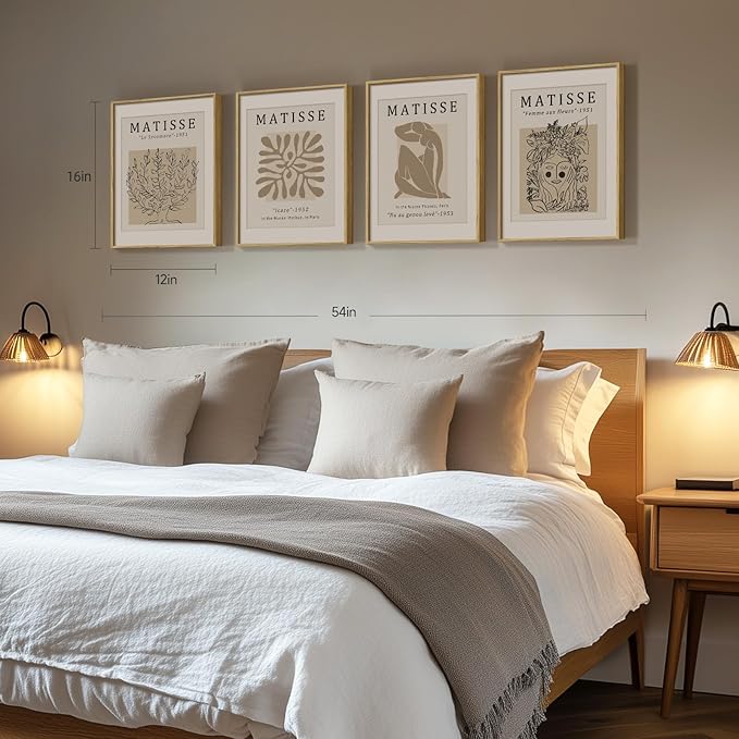 Framed Matisse Neutral Wall Art Set of 4 - Image 4