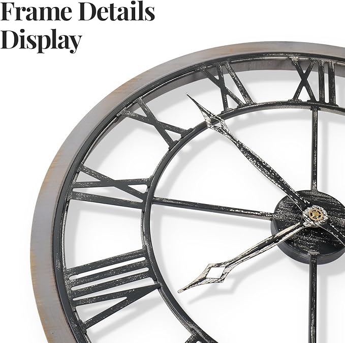 Cuspin 36 Inch Large Farmhouse Wall Clock - Image 4