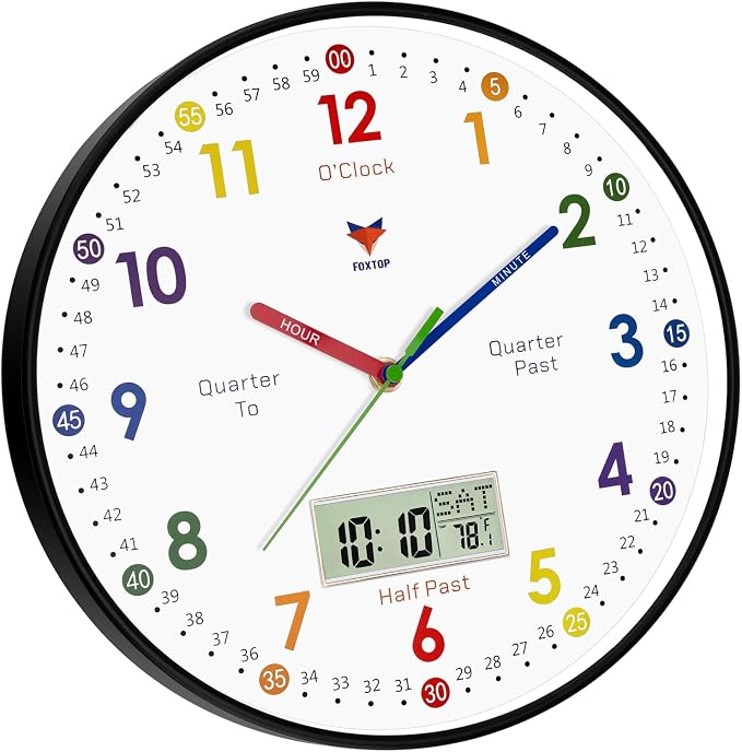 Foxtop Digital and Analog Learning Clock - Image 7