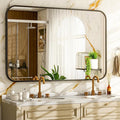 Easly 30 x 40 Inch Bathroom Mirror, Rounded Rectangular Vanity Mirror by EASLY