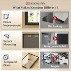 Keonjinn 30" x 36" Black Bathroom Vanity Mirror, Brushed Black Mirrors - Image 5