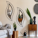 ironsmithn Decorative Wall Mirror, Leaf Design Metal Frame - Image 8