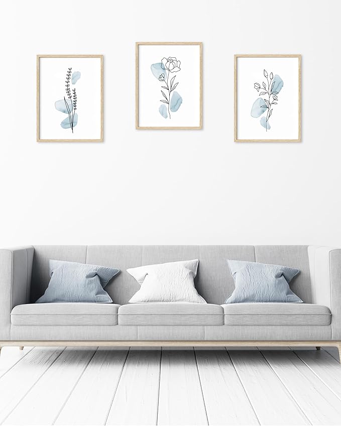 HesenDot Boho Art wall Décor, Botanical Print Set of 3, Abstract Line - Image 7