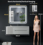 40"x40" LED Bathroom Mirror - Image 8