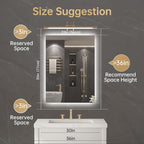 LOVESPEJO 22"x30" Backlit Mirror Bathroom, Lighted Bathroom Mirror - Image 9