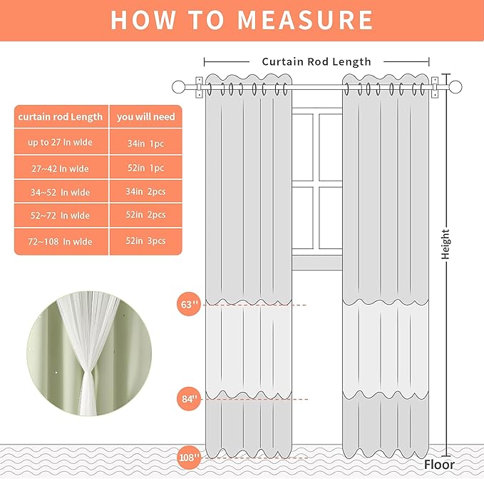 XiDi Green Curtains for Bedroom, Girls Room Blackout Curtains, Kids Room - Image 9