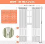 XiDi Green Curtains for Bedroom, Girls Room Blackout Curtains, Kids Room - Image 7