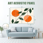 8 Pack Art Acoustic Panels Sound Absorbing Boho Botanical Leaf Orange Green - Image 2