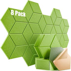 8 Pack Self-Adhesive Acoustic Panels 12" X 10" X 0.4" by Dailycooper