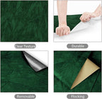YENHOME Self Adhesive Green Felt Fabric Wallpaper Peel and Stick 30"X200" Green - Image 5